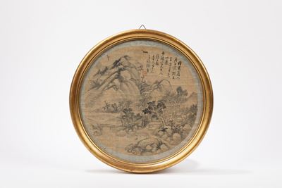 Cina, dinastia Qing, Paesaggio su seta