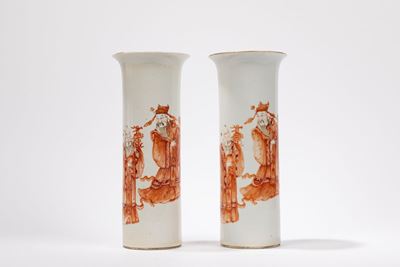 Vasi in porcellana, Cina, dinastia Qing, XIX secolo