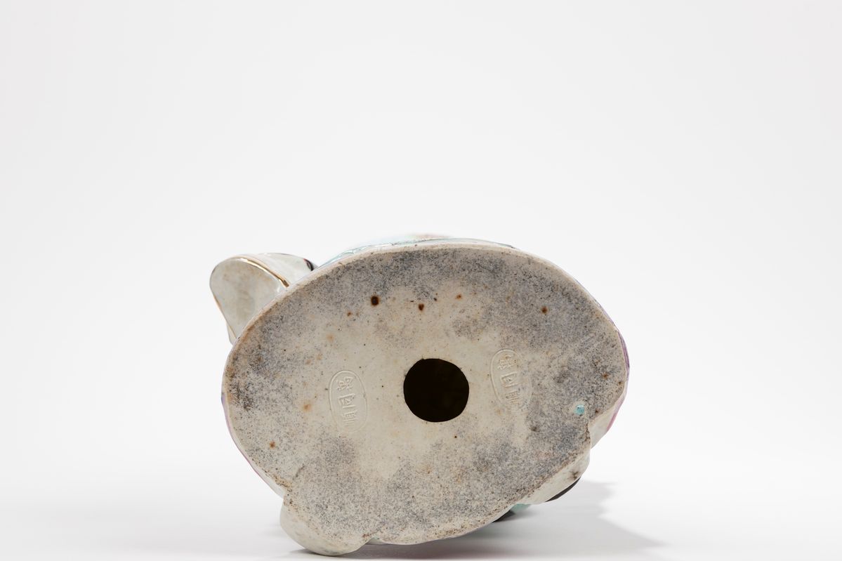 Figura di Fu Xing, porcellana Famiglia Rosa, Cina, XX secolo