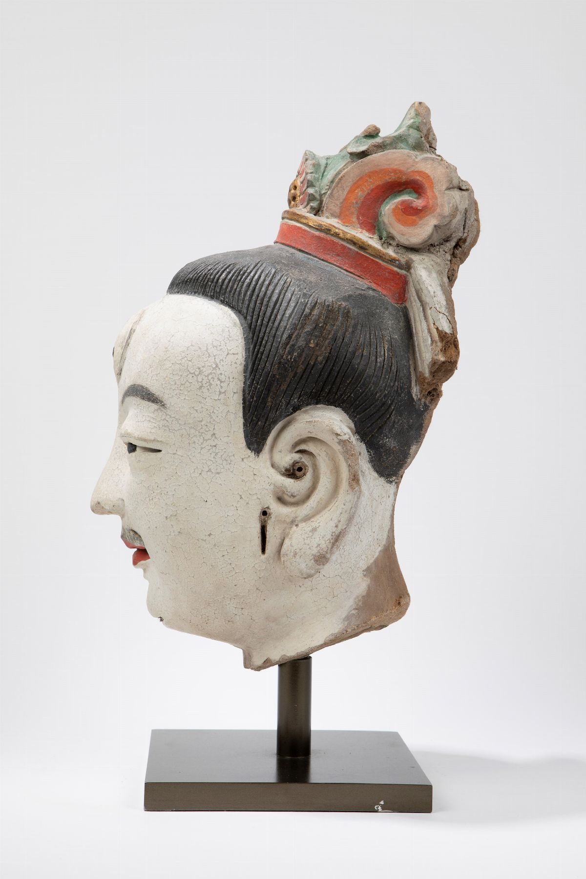 Testa in stucco, Cina, dinastia Ming (1368-1644)