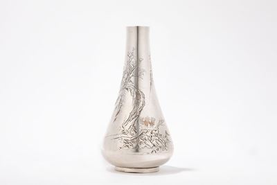 Giappone, Vaso in argento, periodo Meiji