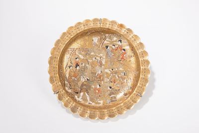 Piatto Satsuma giapponese, tecnica del periodo Meiji