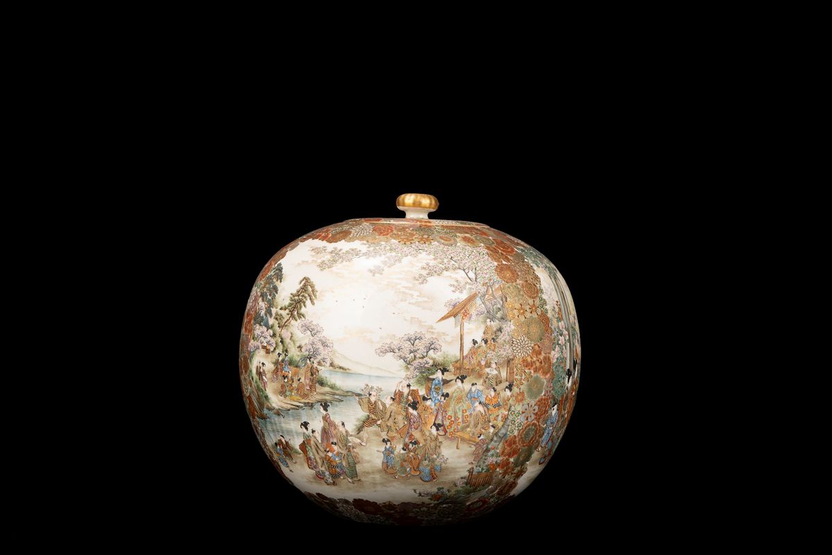 Giappone, Giara Satsuma decorata, periodo Meiji