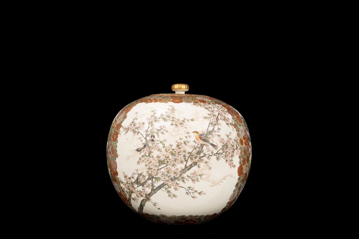 Giappone, Giara Satsuma decorata, periodo Meiji