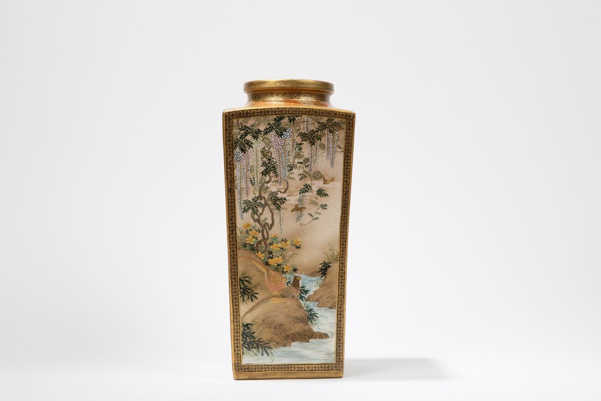 Vaso Satsuma, ceramica Giapponese, periodo Meiji