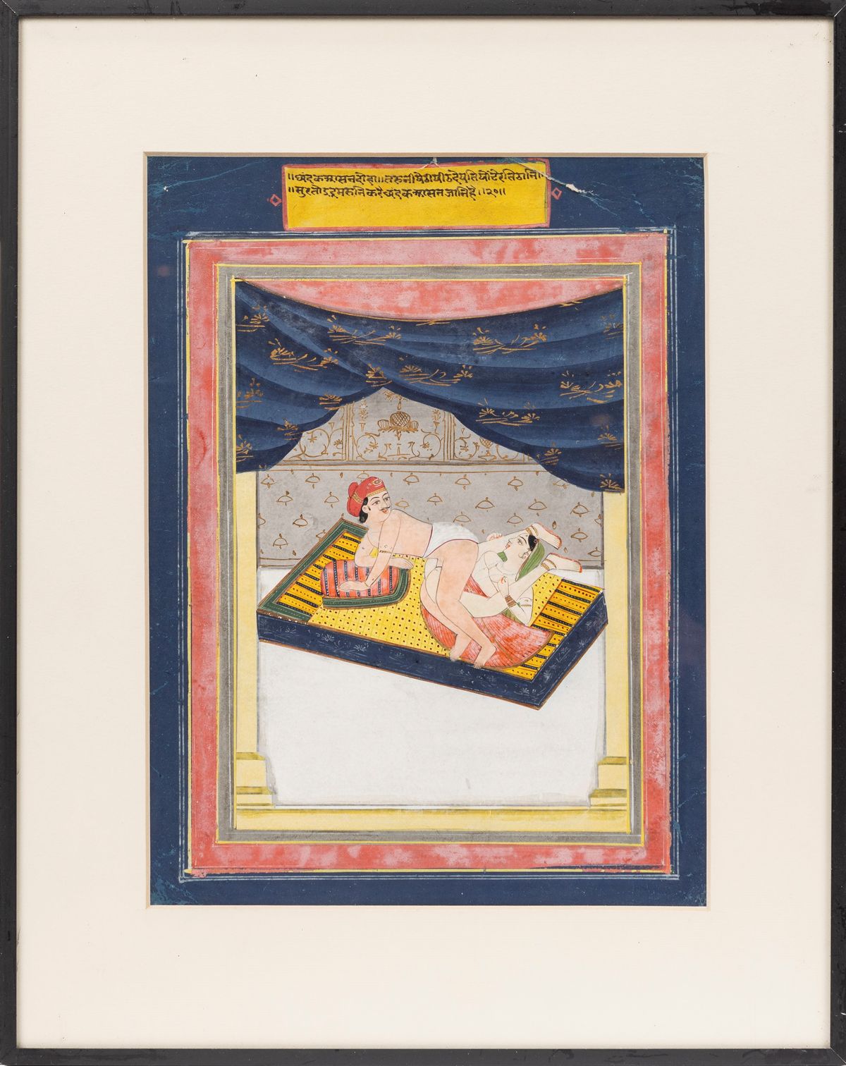 Scuola di Jaipur, Due miniature erotiche, tempera su carta
