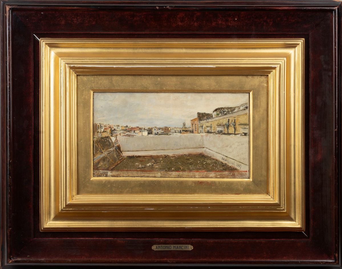 Antonio Mancini - Terrazza napoletana, olio su tela