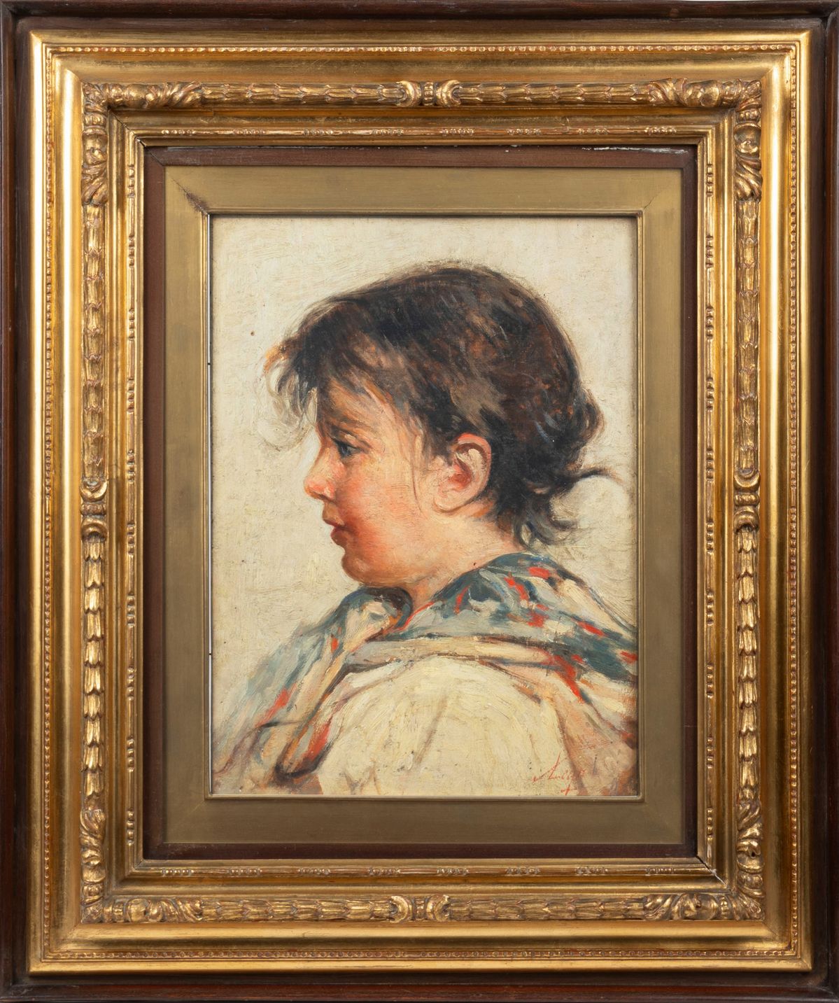 Attribuito a Silvestro Lega (modigliana 1826-firenze 1895) - Silvestro Lega, Bambina del Gabbro, ...