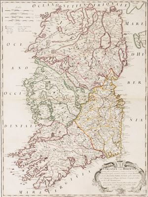 l'Irlanda o' vero Hibernia distinta nelle sue Provincie e Contee; con la gionta delle chiese Episcopali secondo le moderne notitie. 