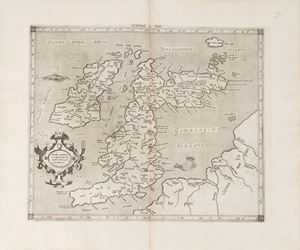 Europae tabula prima. In qua Insulae Britannicae duae, Hibernia & Albion cum Minoribus adjacentbus describuntur.