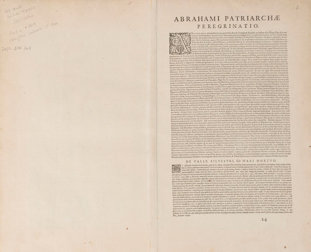 Abramo Ortelio - Abrahami Patriarchae Peregrinatio Et Vita.