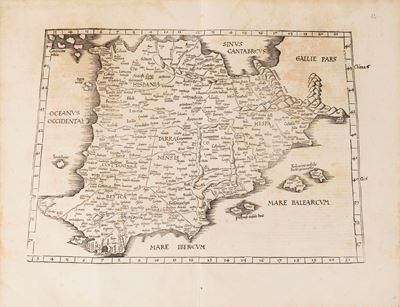 Tolomeo, Europae tabula secunda continent Hispaniam BAETICAM, Hispaniam Lusitaniam & Hispaniam Ta...