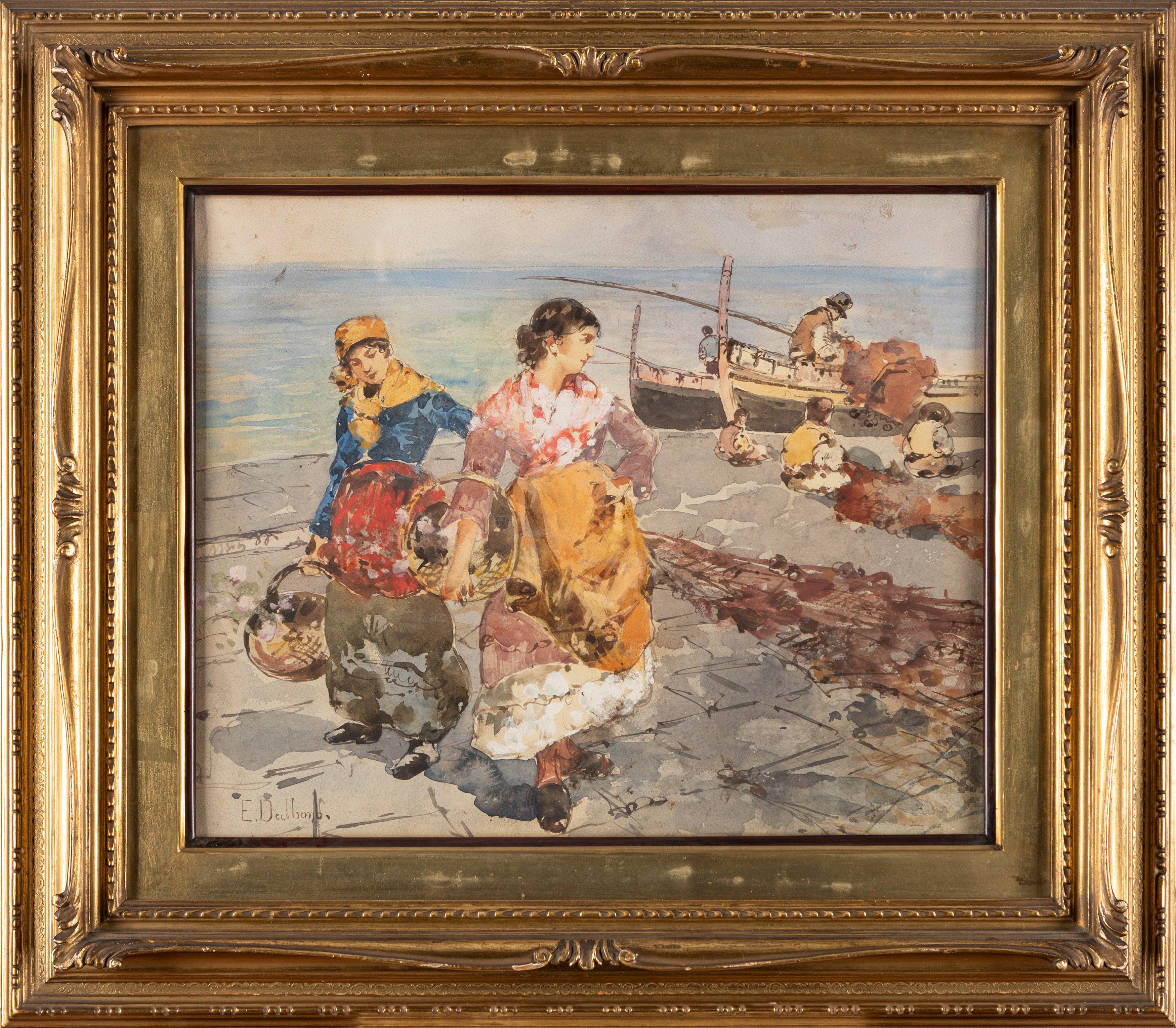 Edoardo Dalbono - Donne sulla Riva