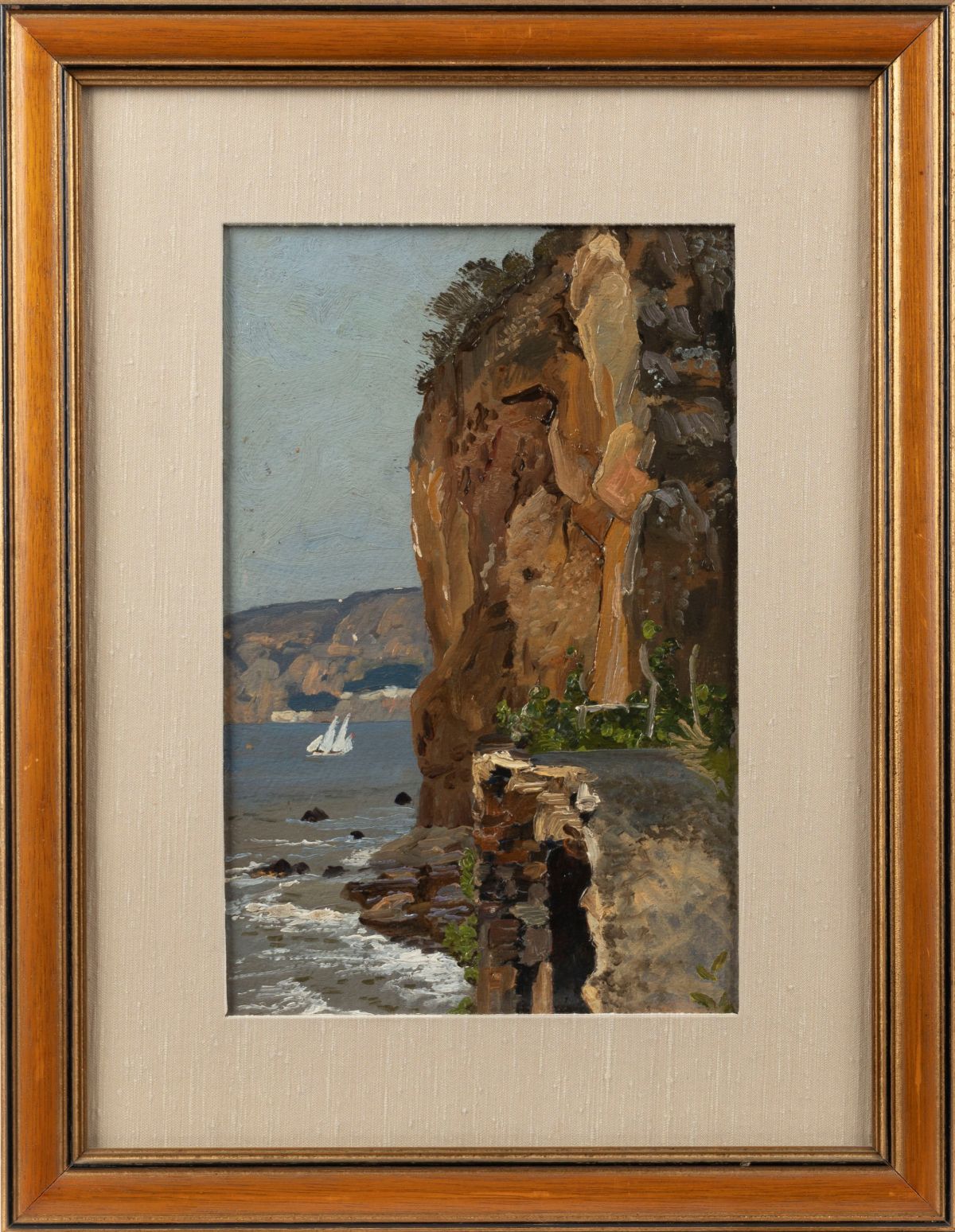 Max Roeder - Sorrento, olio su cartone