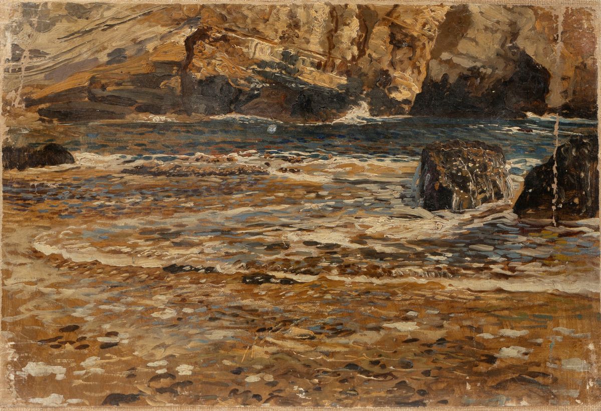 Max Roeder - Canneto in riva al mare, olio su tela, 1909