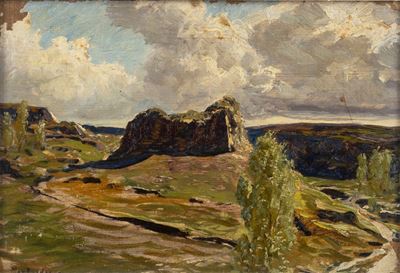 Altopiano, olio su tela