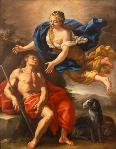 Anonimo, Diana ed Endimione, olio su tela