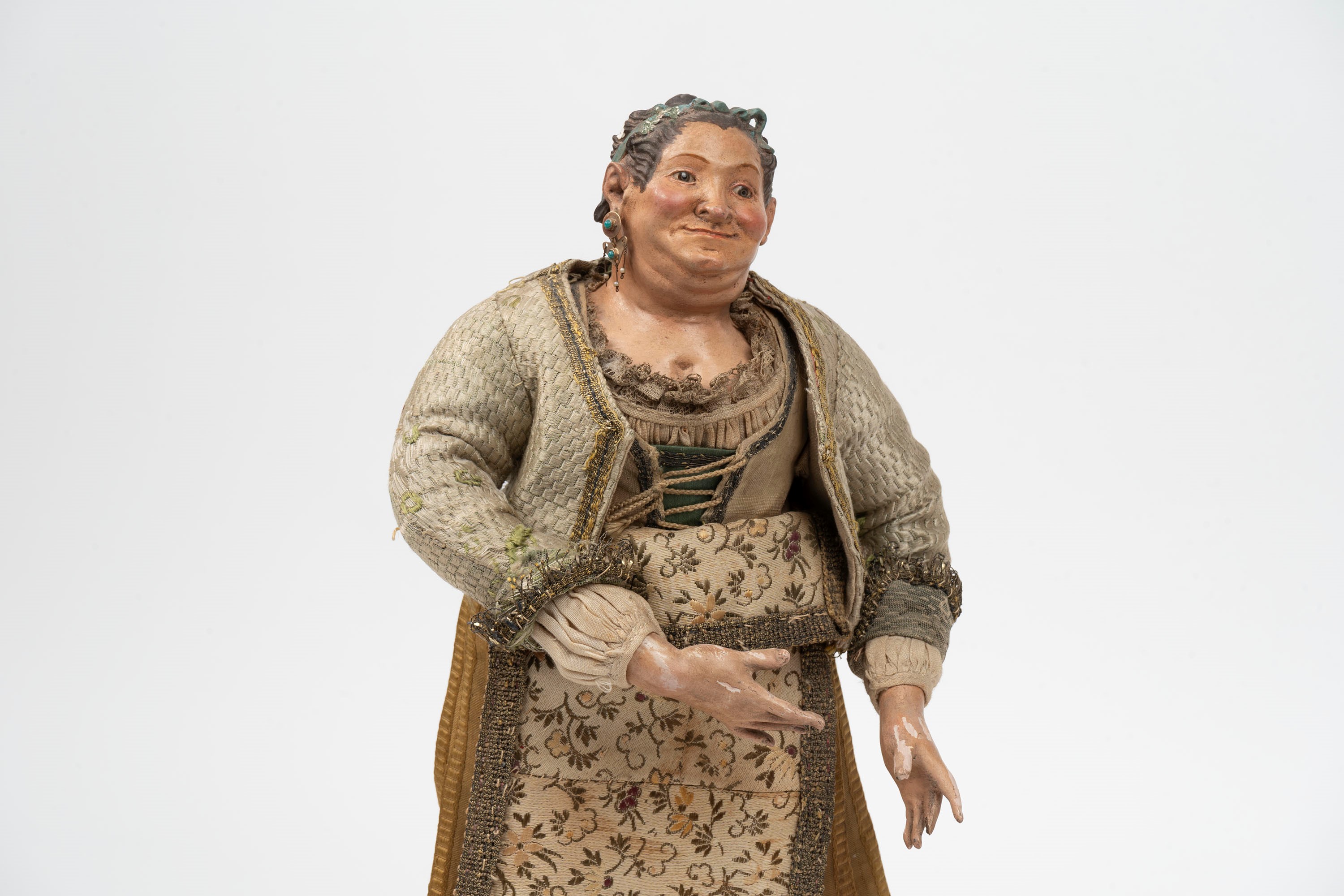 Figura da Presepe Raffigurante Venditrice di Frutta, Napoli