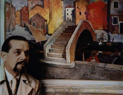 Il pittore Emil Lindenfeld, dye transfer su carta