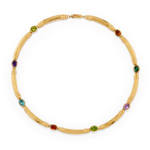 Collana con pietre di colore