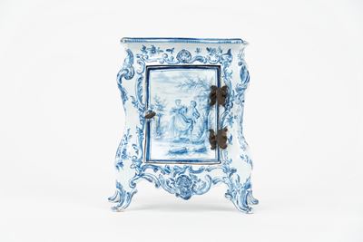 Modellino in Maiolica Bianca e Blu, Delft, Secolo XIX