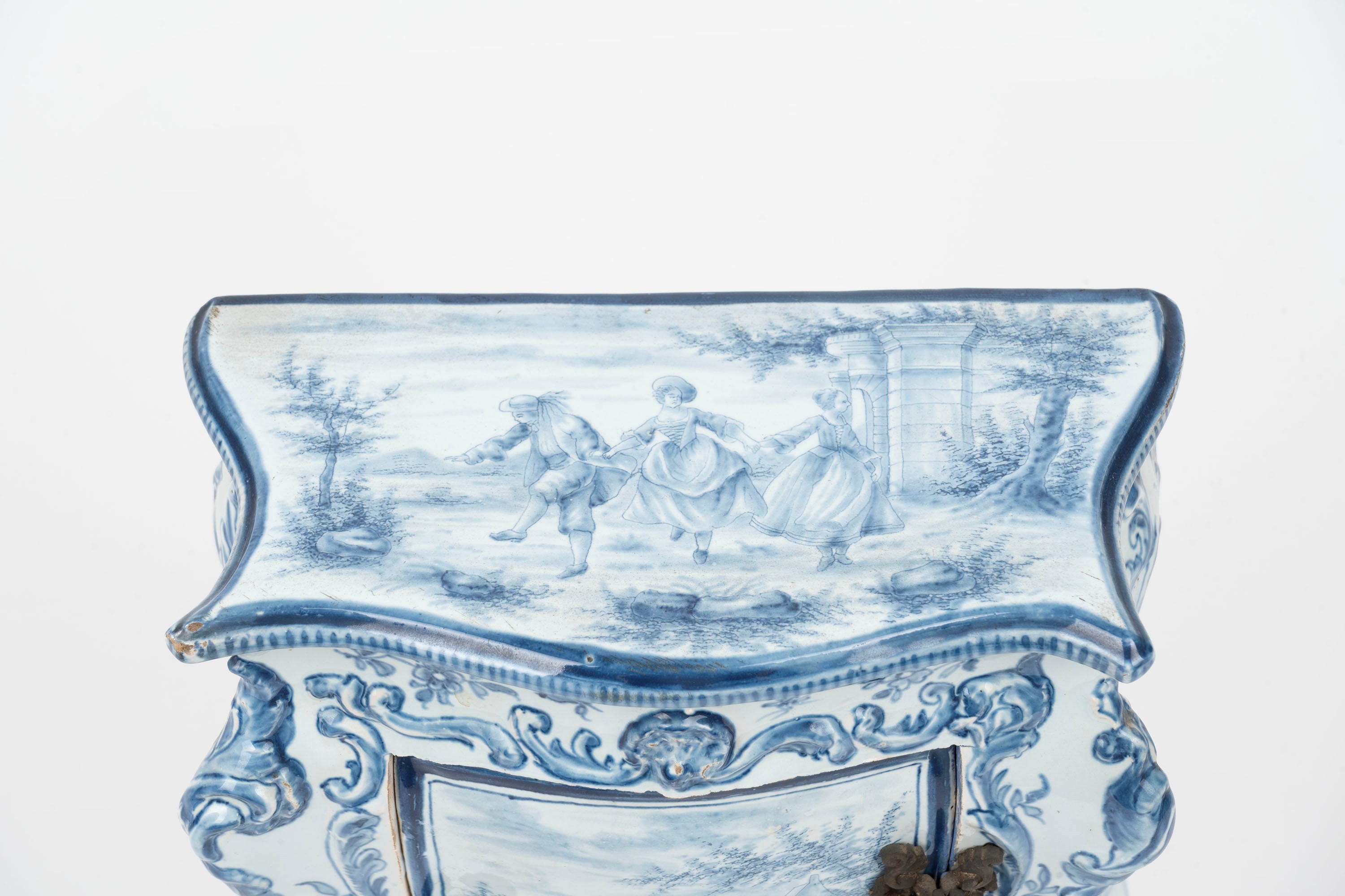 Modellino in Maiolica Bianca e Blu, Delft, Secolo XIX