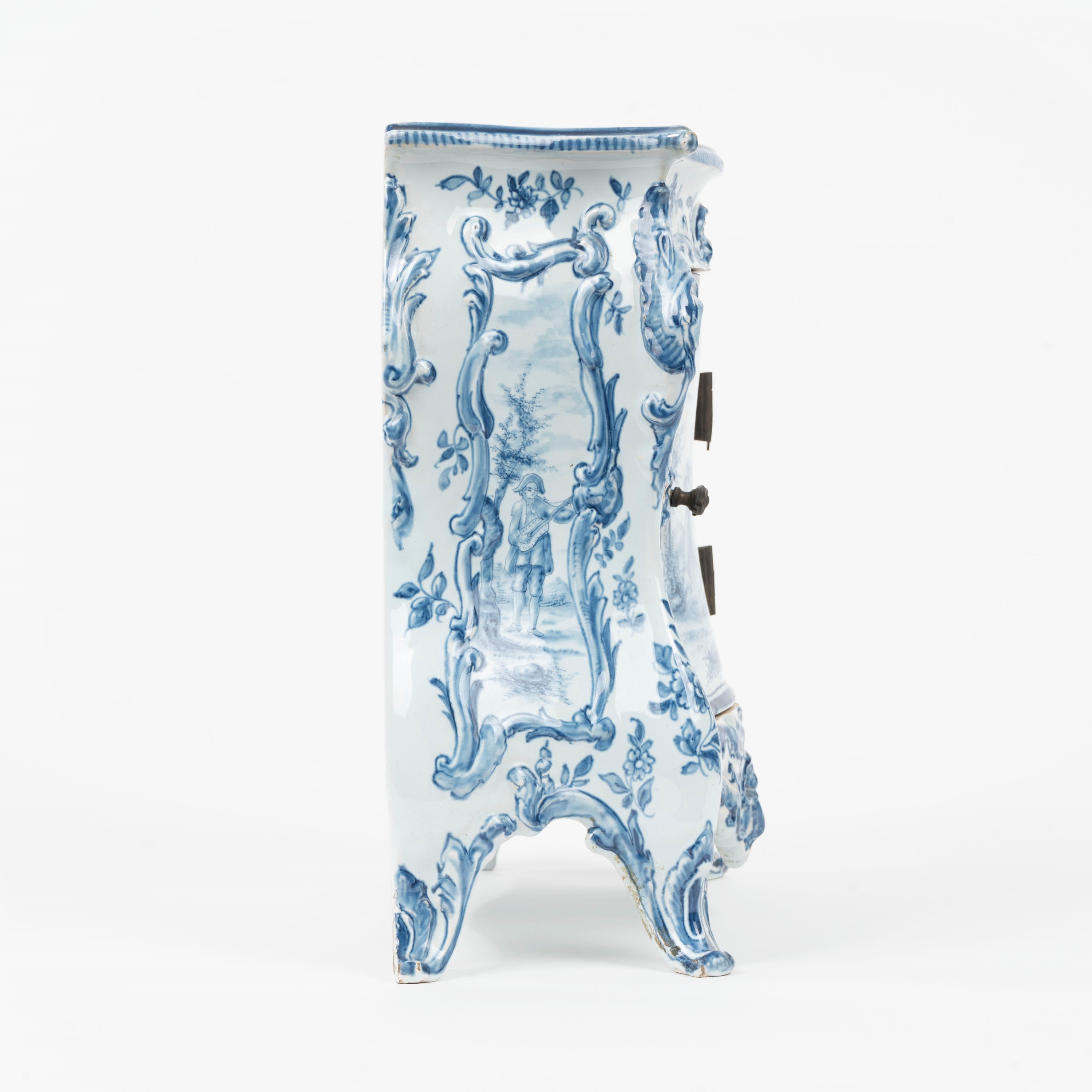 Modellino in Maiolica Bianca e Blu, Delft, Secolo XIX