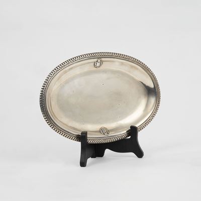 Piattino Ovale in Argento, Genova, Secolo XIX