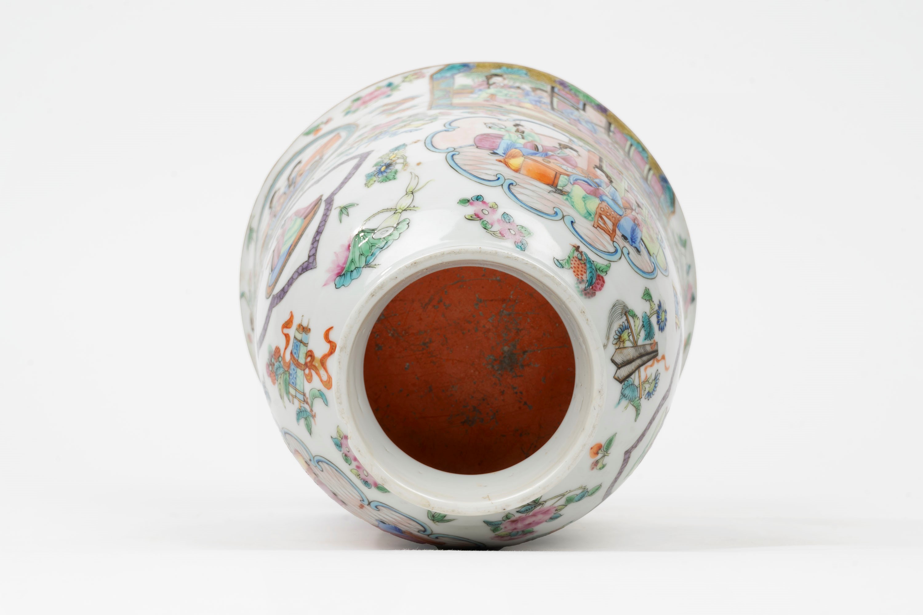 Porta Vaso in Porcellana Famiglia Rosa, Cina, Dinastia Qing