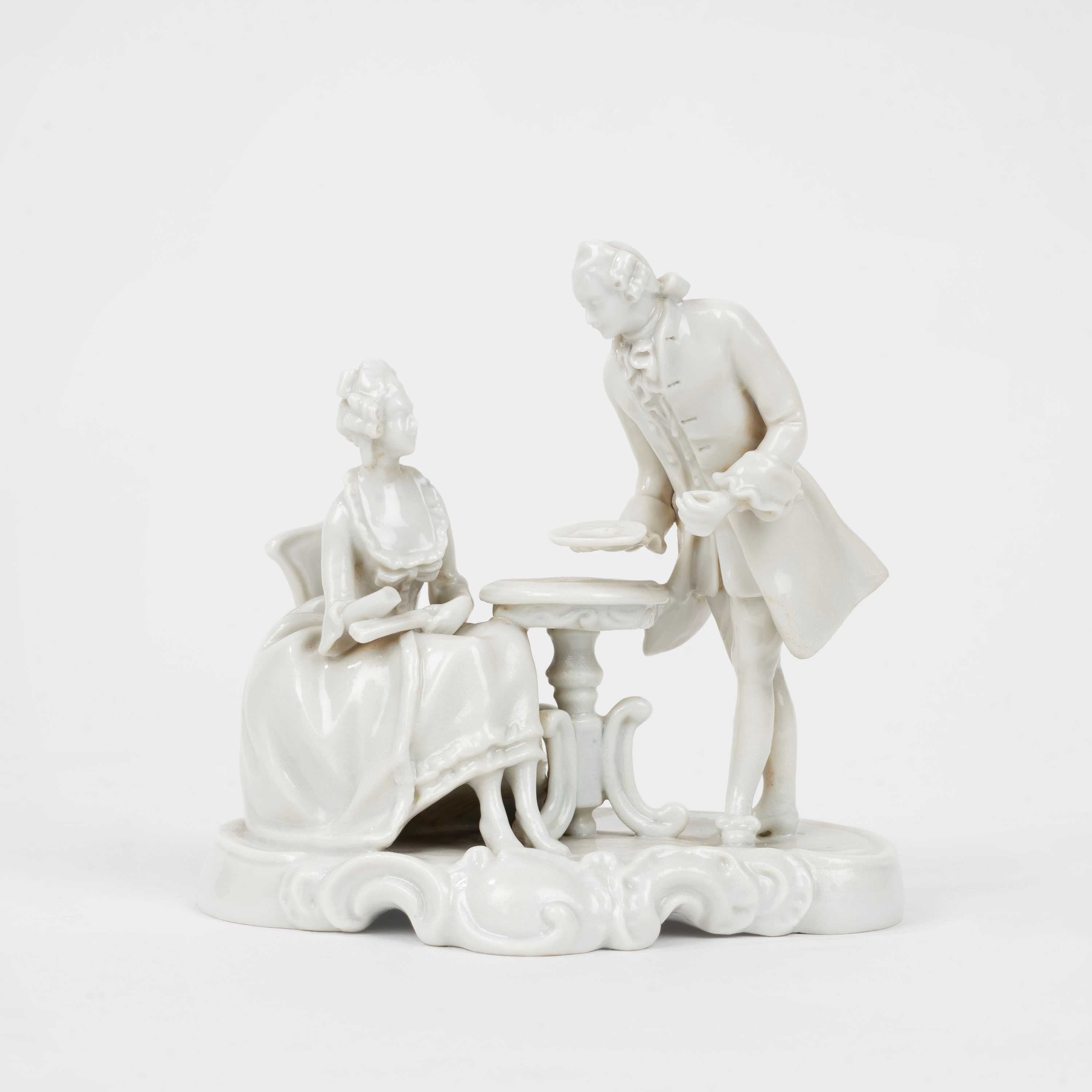 Lotto Composto da Sette Sculture in Porcellana Bianca, Secolo XX