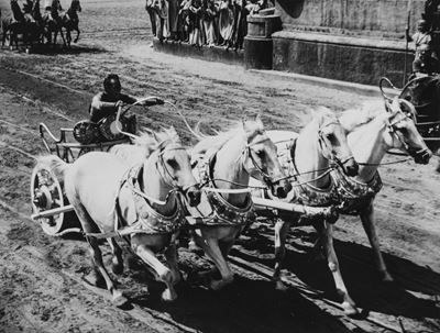 Charlton Heston sul Set di "ben-hur"