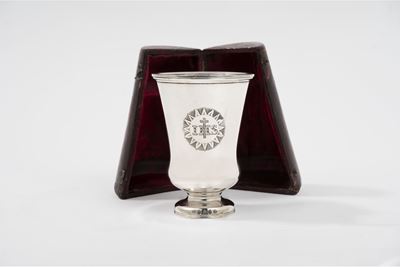 Bicchierino in Argento con Coperchio, Birmingham, Inghilterra 1839