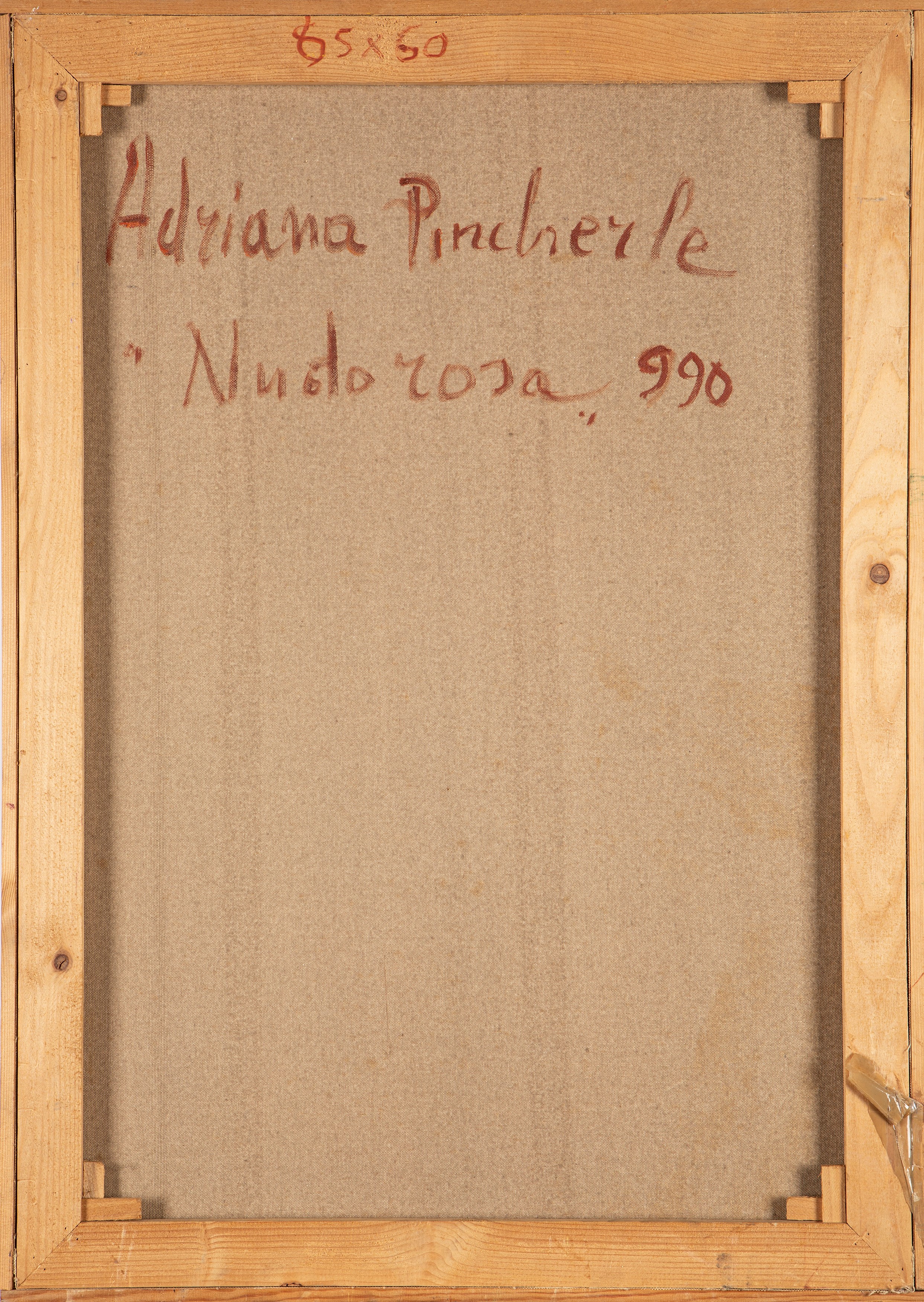 Adriana Pincherle - Nudo rosa - olio su tela