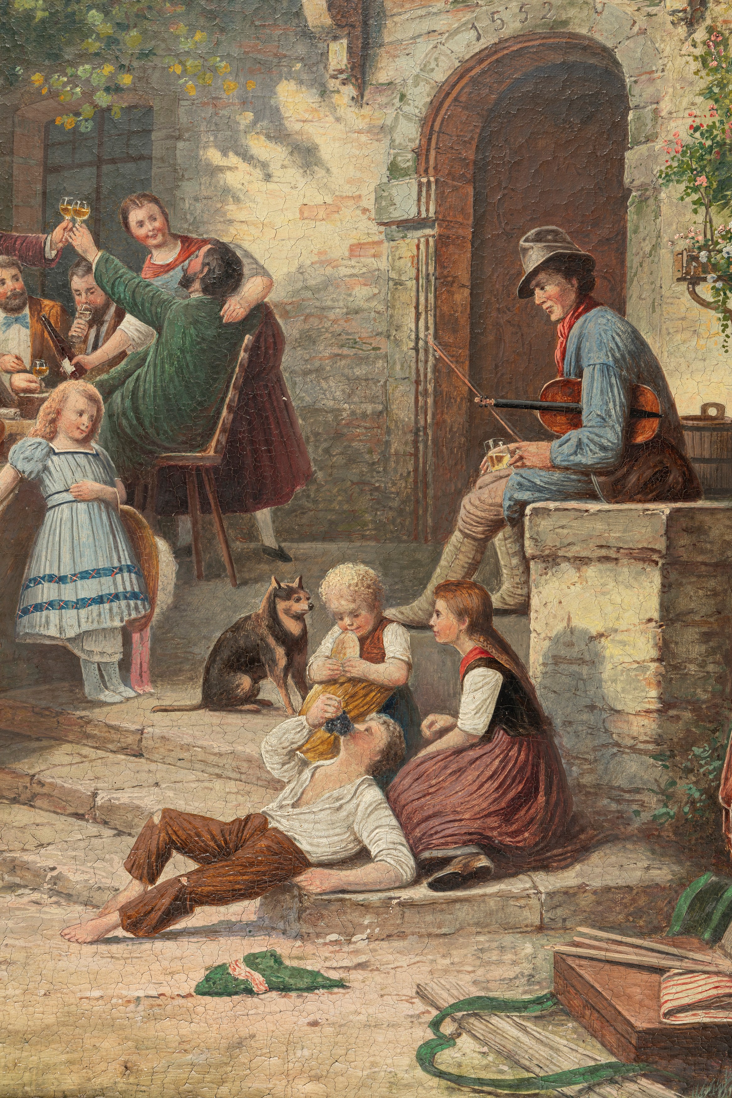 Scuola Europea, Fine del Secolo XIX - Inizi del Secolo XX - Scuola europea, Giorno di festa in Ti...