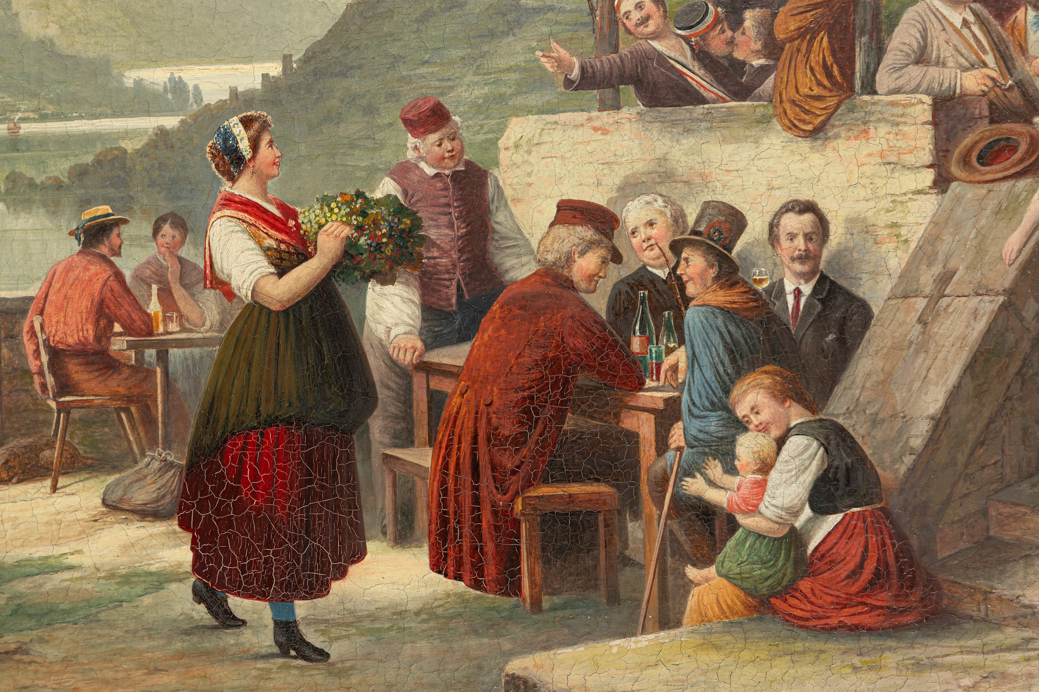 Scuola Europea, Fine del Secolo XIX - Inizi del Secolo XX - Scuola europea, Giorno di festa in Ti...