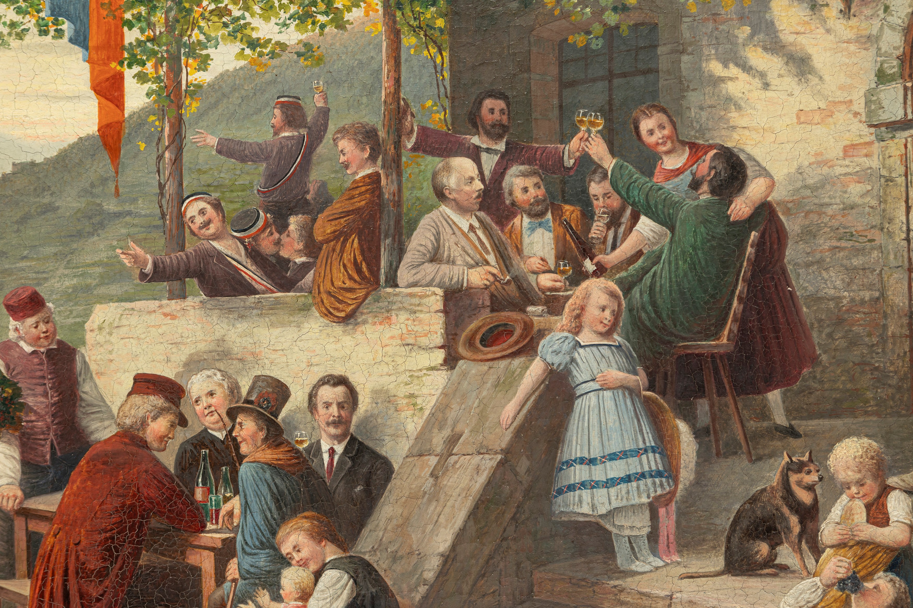 Scuola Europea, Fine del Secolo XIX - Inizi del Secolo XX - Scuola europea, Giorno di festa in Ti...