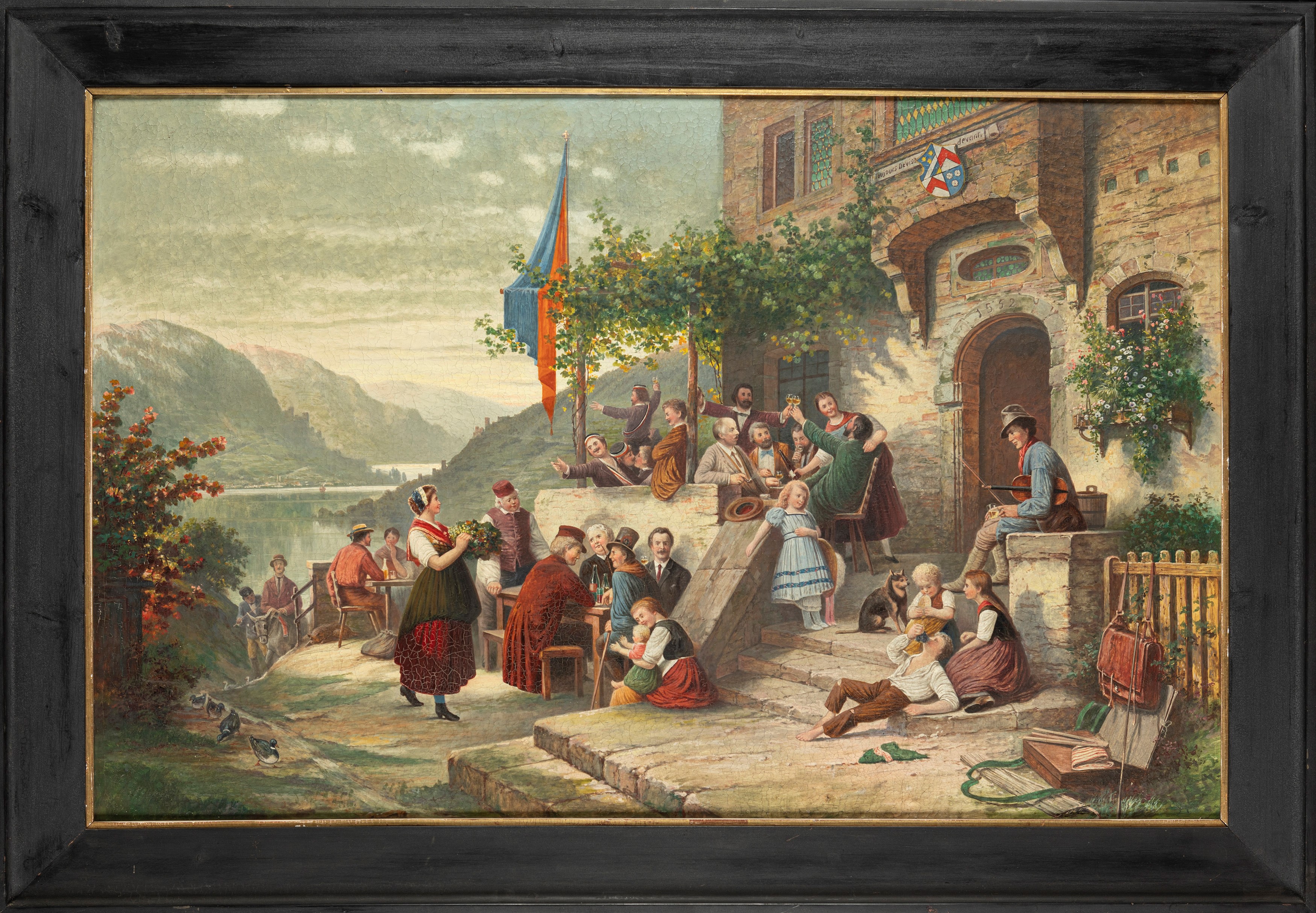 Scuola Europea, Fine del Secolo XIX - Inizi del Secolo XX - Scuola europea, Giorno di festa in Ti...