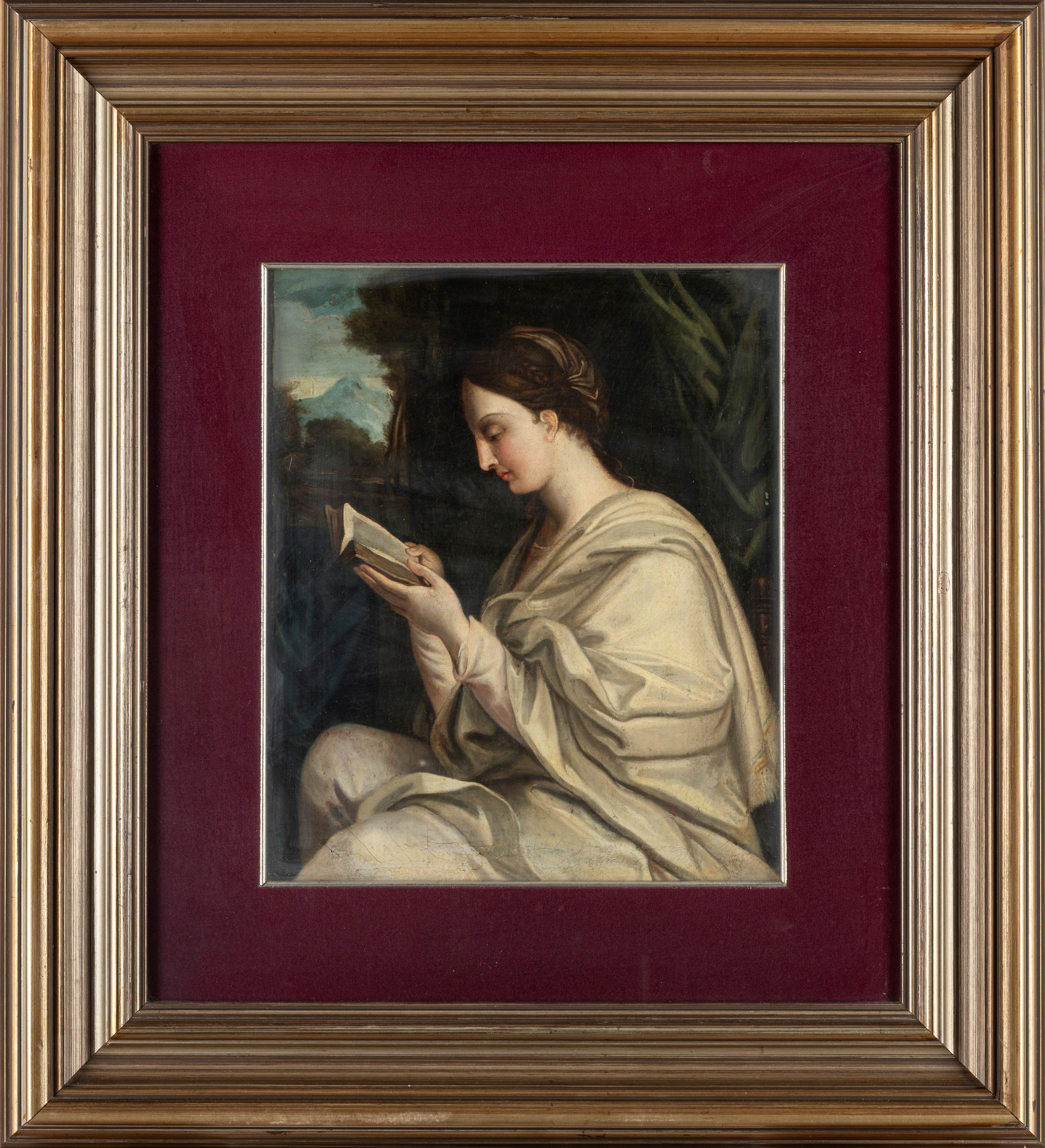 Scuola Italiana, Secolo XVIII - Maratta, Vergine leggente - olio su tela