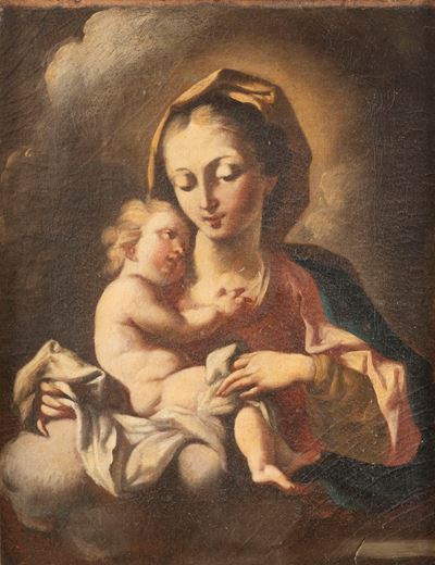 Madonna con Bambino, olio su tela