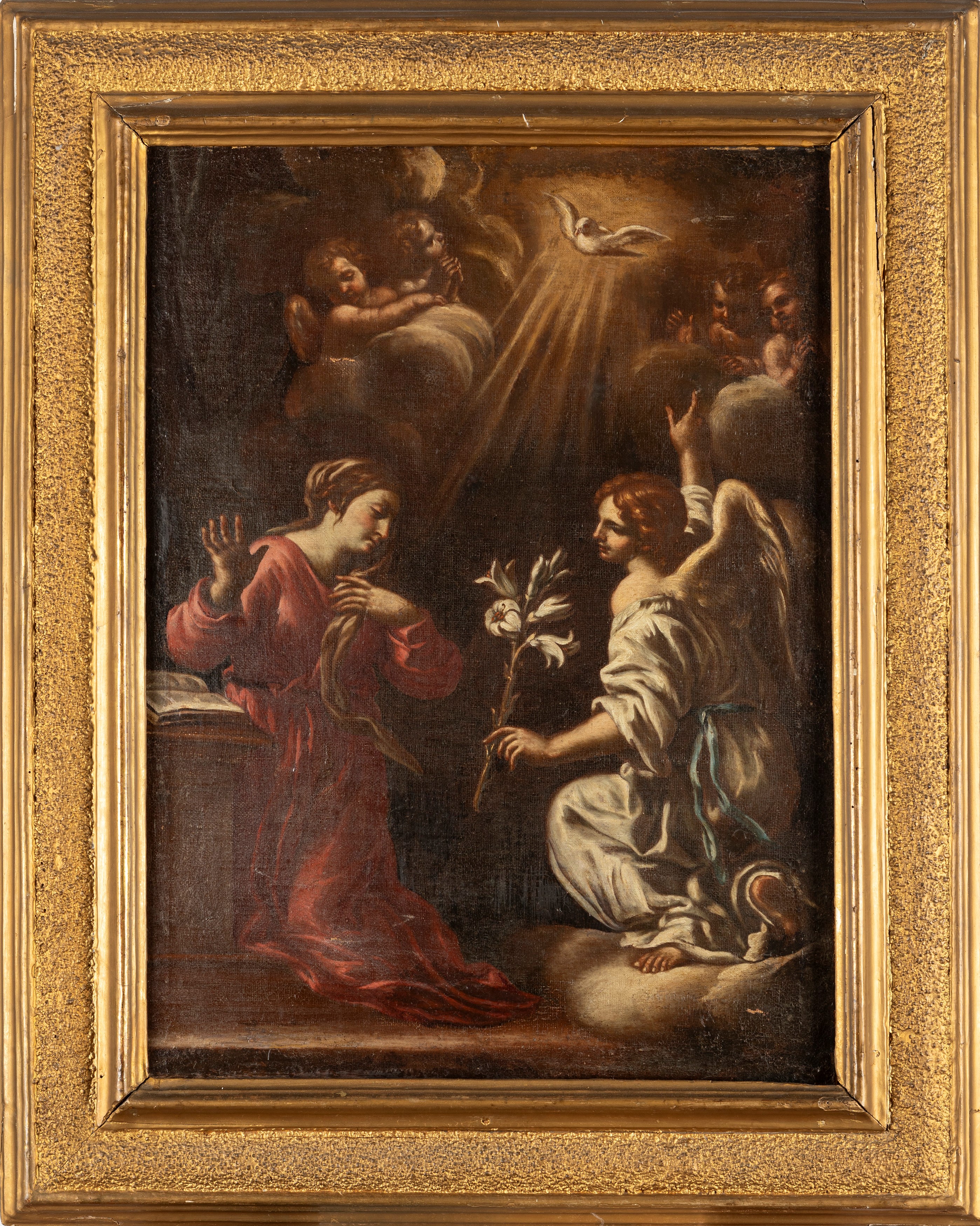 Scuola Romana, Secolo XVII - Anonimo, Annunciazione, olio su tela