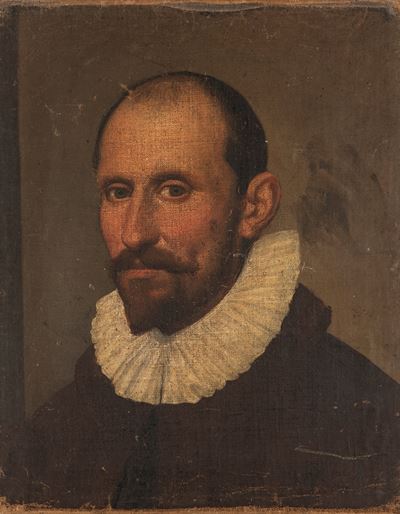 Ritratto di uomo con gorgiera, olio su tela