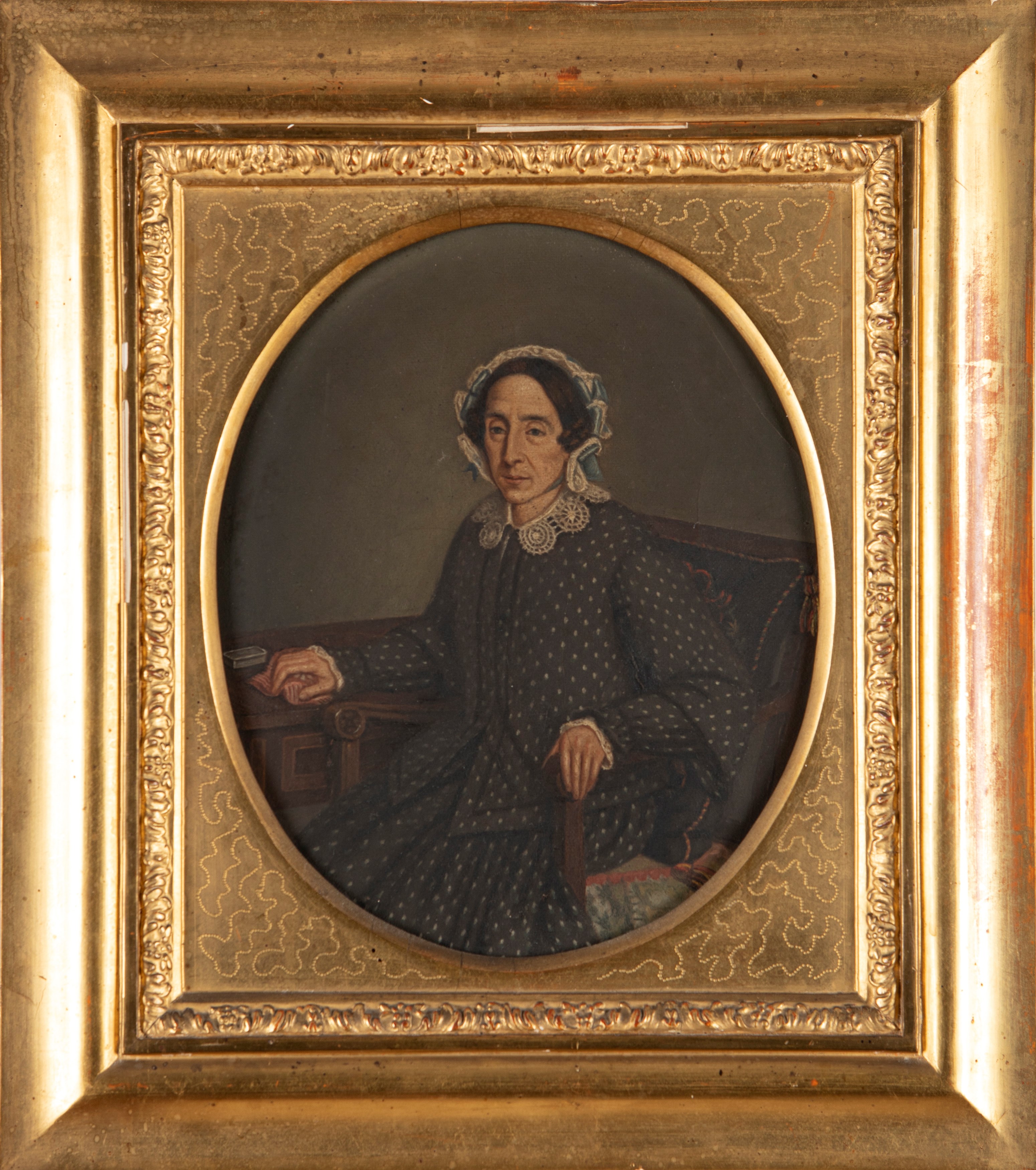Scuola Lombarda, Secolo XIX - Anonimo, Ritratto di gentildonna, olio su tela