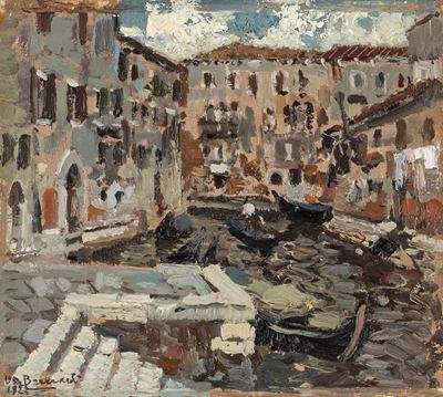 A Venezia, olio su compensato