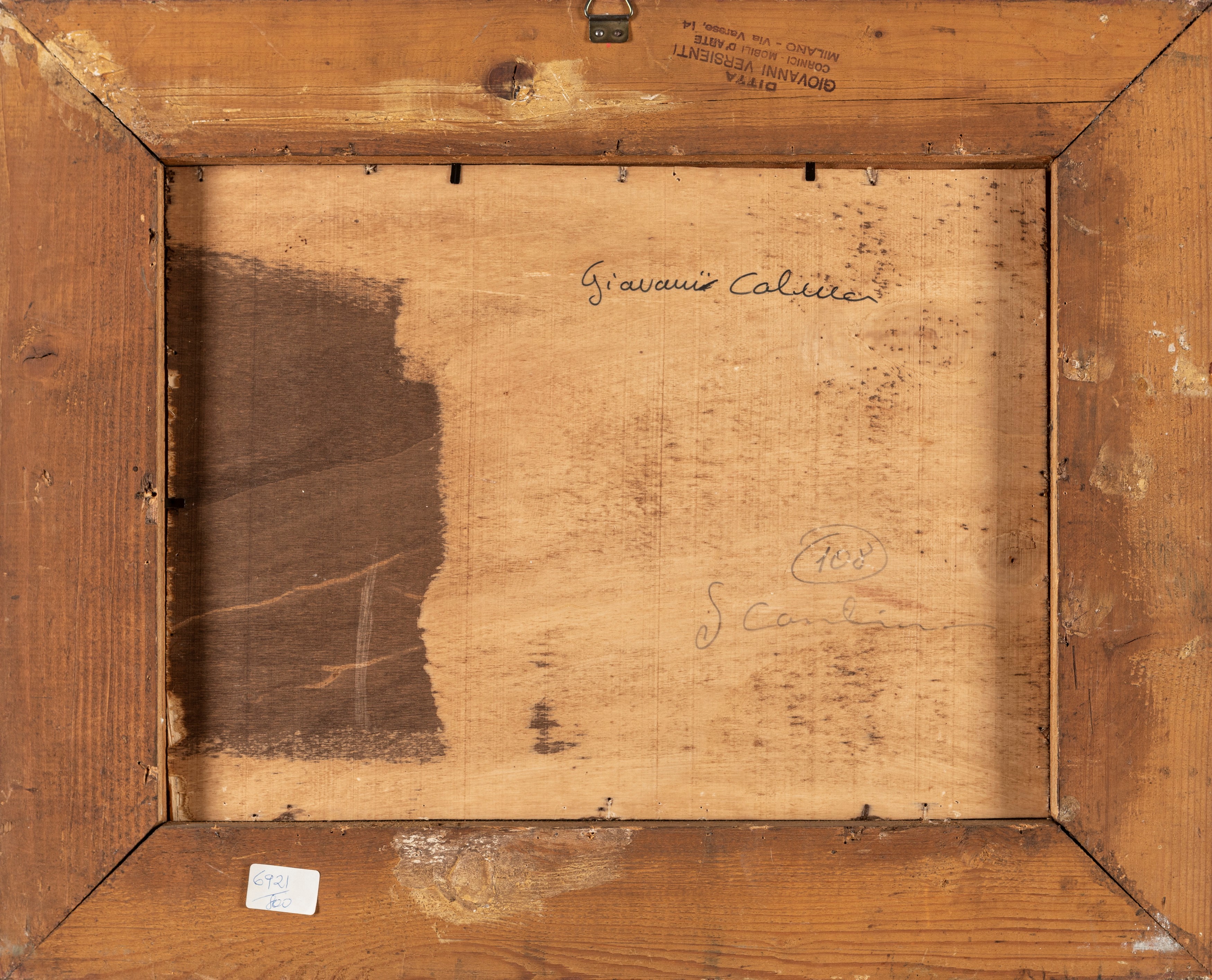 Giovanni Colmo - Verso Angera, olio su cartoncino