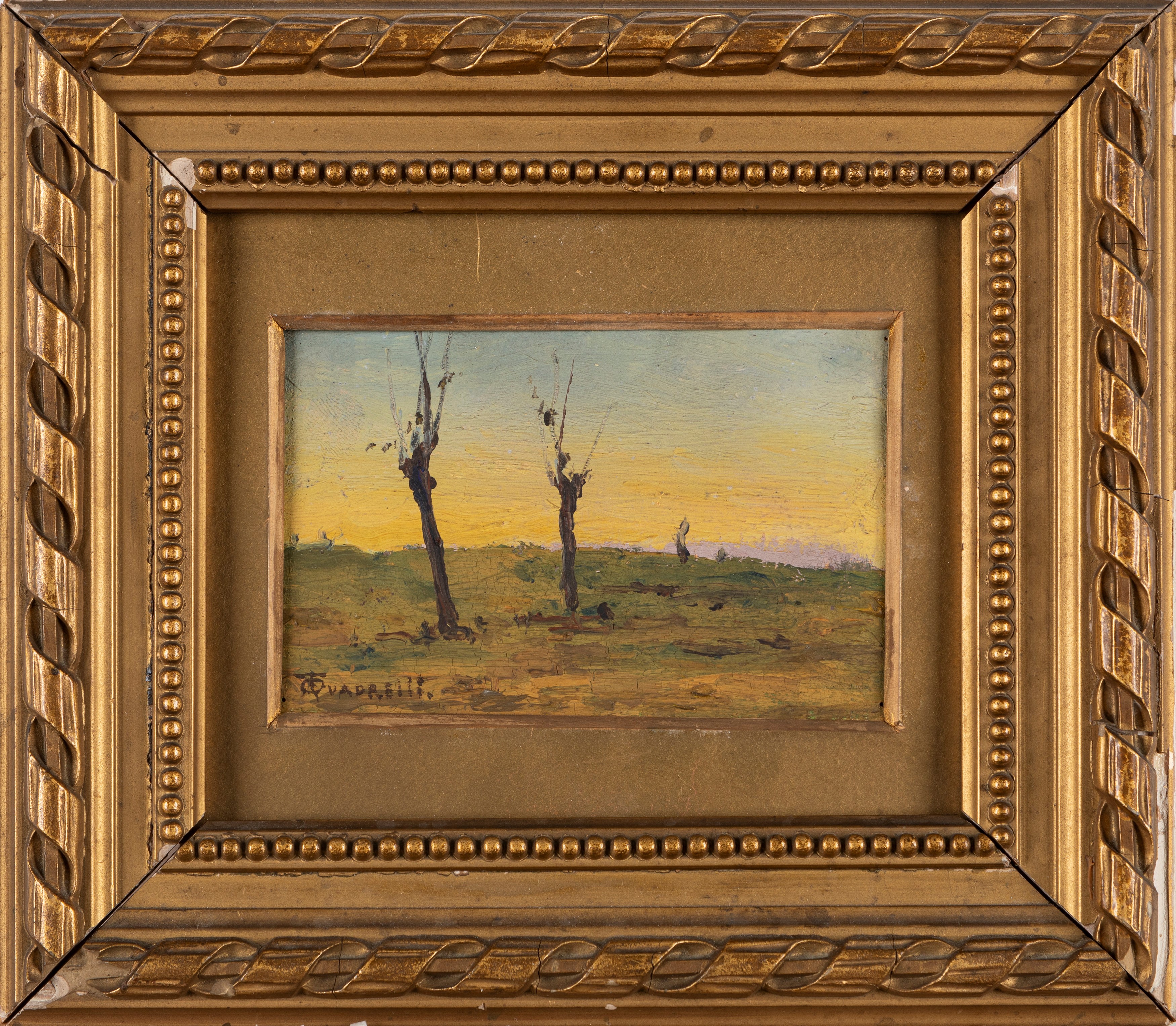 Scuola Italiana, Secolo XX - Scuola italiana, Paesaggio, olio su cartoncino
