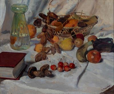 Natura morta d'autunno, olio su tela