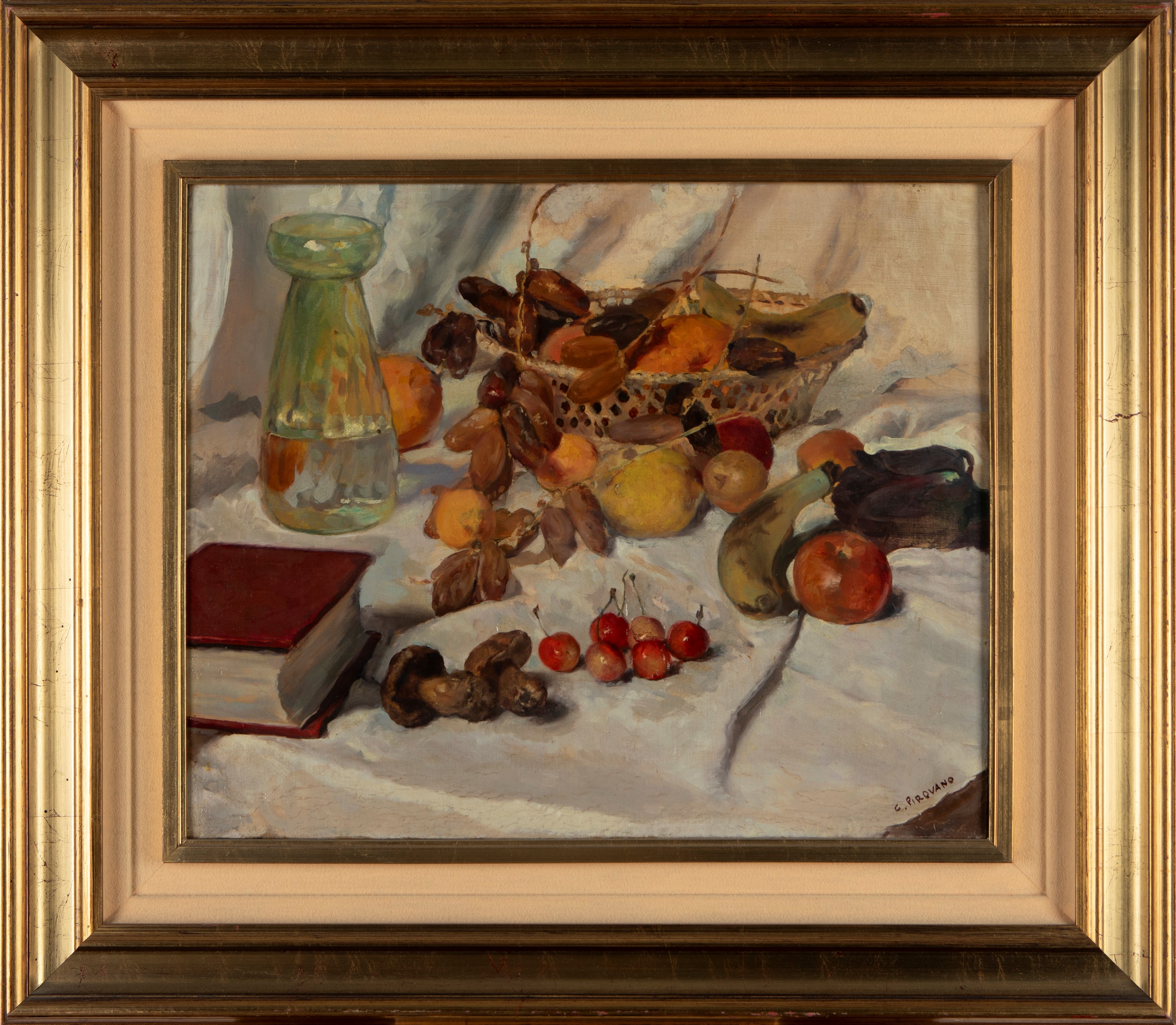 Giovanni Pirovano - Natura morta d'autunno, olio su tela