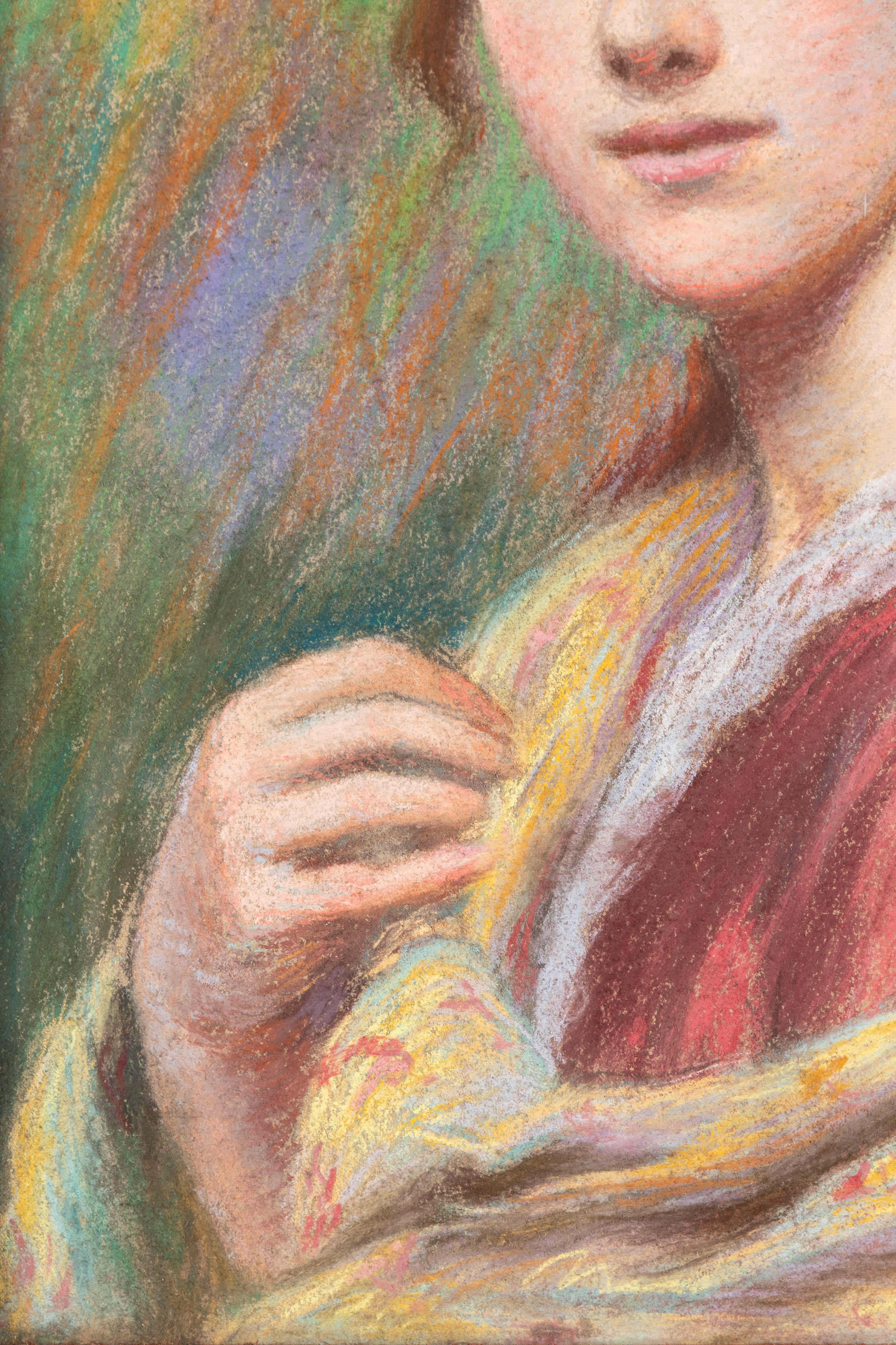 Federico Zandomeneghi - Signorina con Scialle Giallo