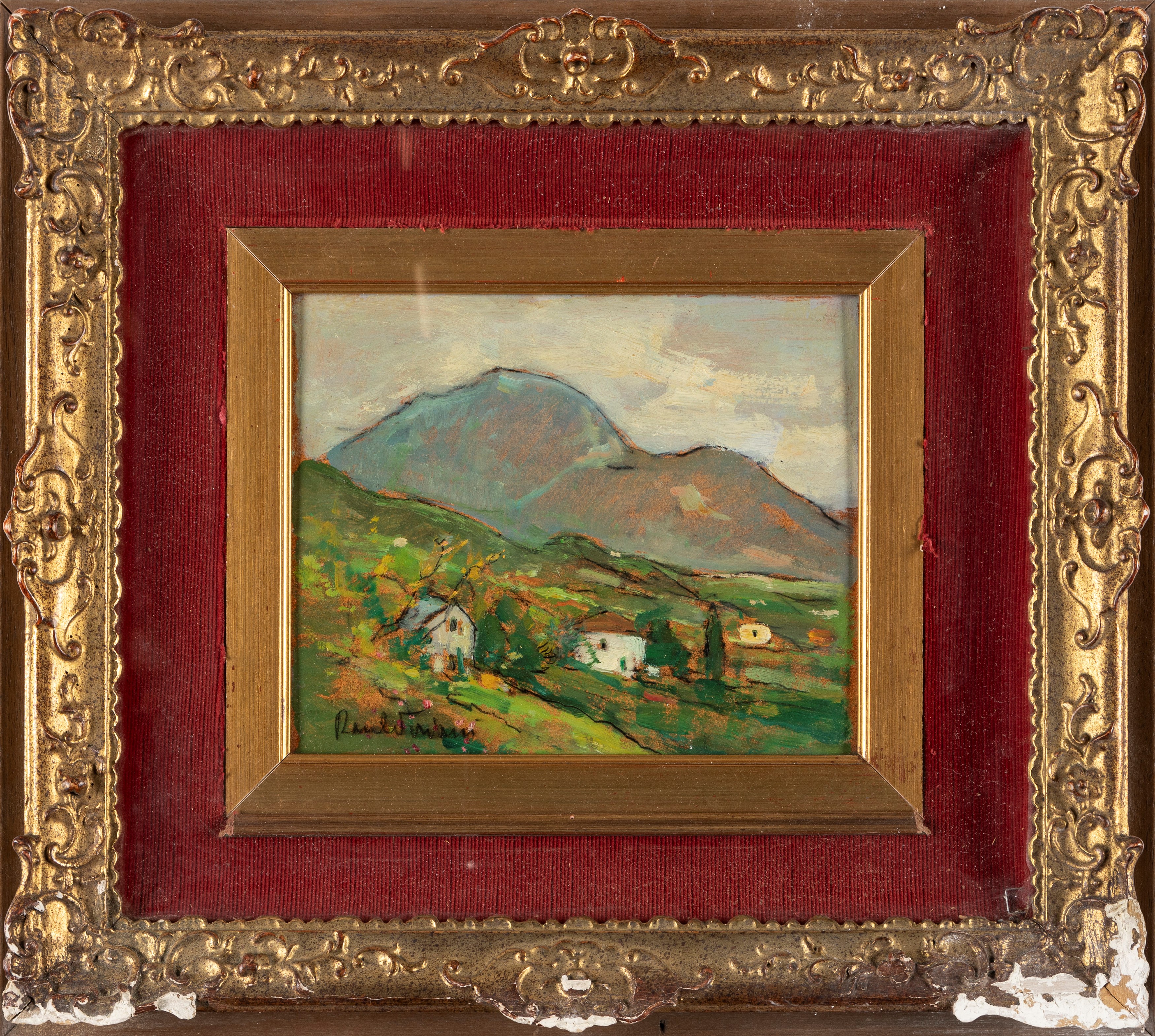 Raul Viviani - Val d'Intelvi, olio su cartone pressato