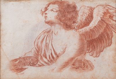 Autore sconosciuto, Studio di Angelo e Studio di Santo (sanguigna su carta)